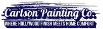 Carlson Painting Co. logo: Where Hollywood Finish Meets Home Comfort. High-end professional painting services for Greater Atlanta.